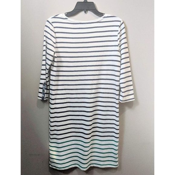 HEYTON Striped Dress with Floral Details Sz Small - Picture 2 of 5